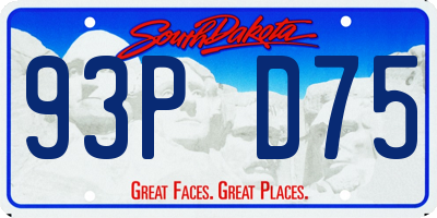 SD license plate 93PD75