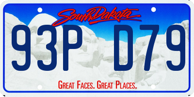 SD license plate 93PD79