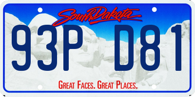 SD license plate 93PD81