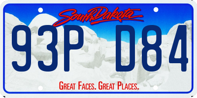 SD license plate 93PD84