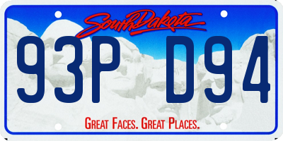 SD license plate 93PD94