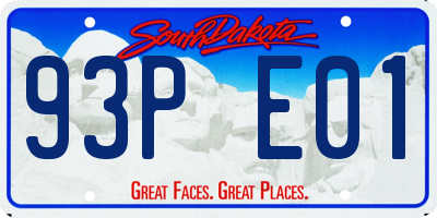SD license plate 93PE01