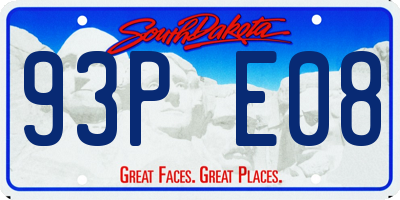 SD license plate 93PE08