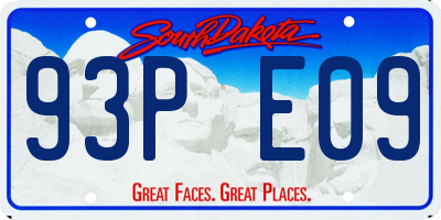 SD license plate 93PE09