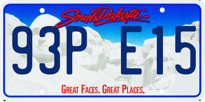 SD license plate 93PE15
