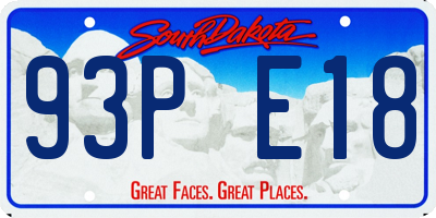 SD license plate 93PE18