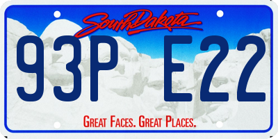 SD license plate 93PE22