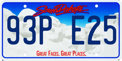 SD license plate 93PE25
