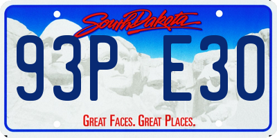 SD license plate 93PE30