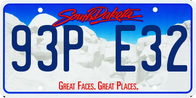 SD license plate 93PE32