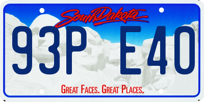 SD license plate 93PE40