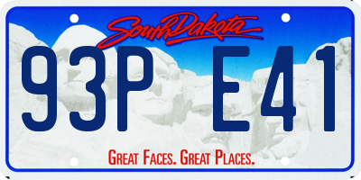 SD license plate 93PE41