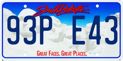 SD license plate 93PE43