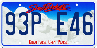SD license plate 93PE46