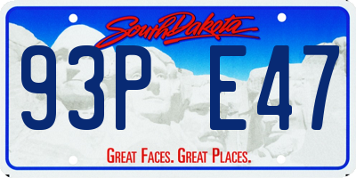 SD license plate 93PE47