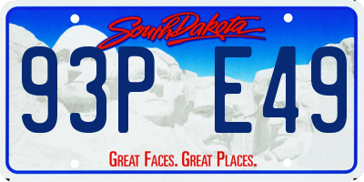 SD license plate 93PE49