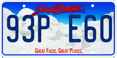 SD license plate 93PE60