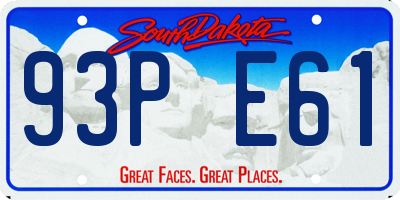 SD license plate 93PE61