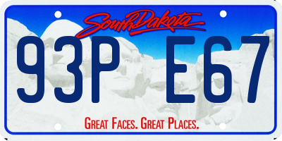 SD license plate 93PE67