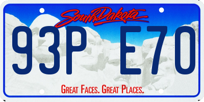 SD license plate 93PE70