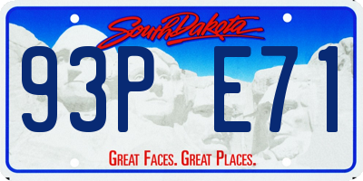 SD license plate 93PE71