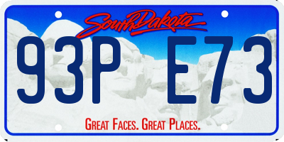 SD license plate 93PE73