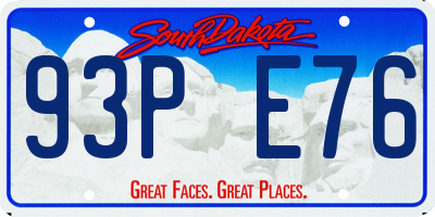 SD license plate 93PE76