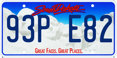 SD license plate 93PE82