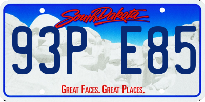 SD license plate 93PE85