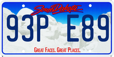 SD license plate 93PE89