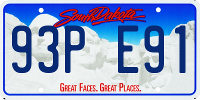 SD license plate 93PE91