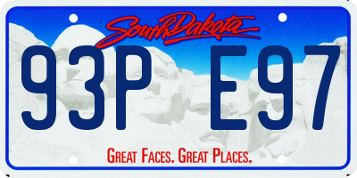 SD license plate 93PE97