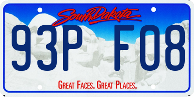 SD license plate 93PF08