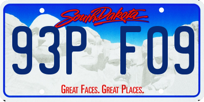 SD license plate 93PF09