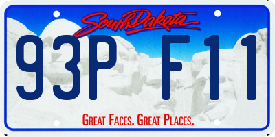 SD license plate 93PF11