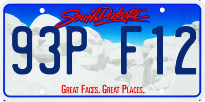 SD license plate 93PF12