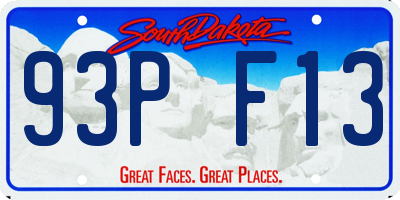 SD license plate 93PF13