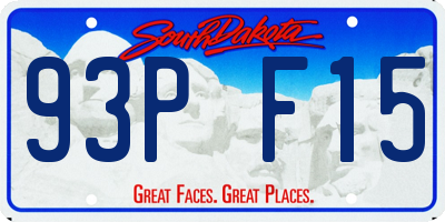 SD license plate 93PF15