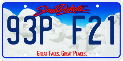 SD license plate 93PF21