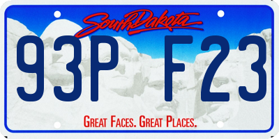 SD license plate 93PF23
