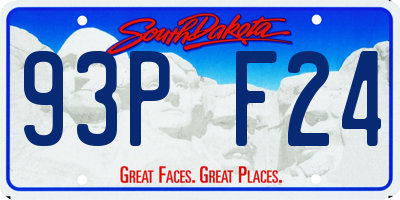 SD license plate 93PF24
