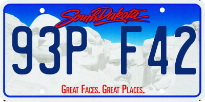 SD license plate 93PF42
