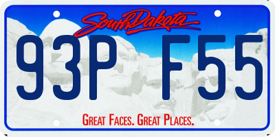SD license plate 93PF55