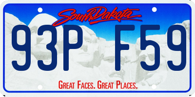 SD license plate 93PF59