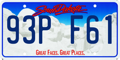 SD license plate 93PF61