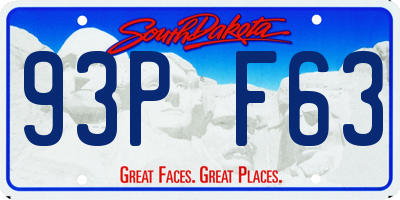 SD license plate 93PF63