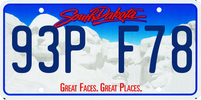 SD license plate 93PF78