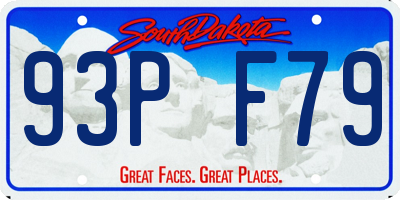 SD license plate 93PF79