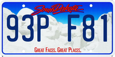 SD license plate 93PF81