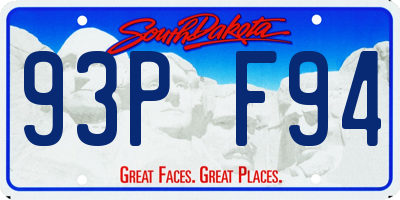 SD license plate 93PF94